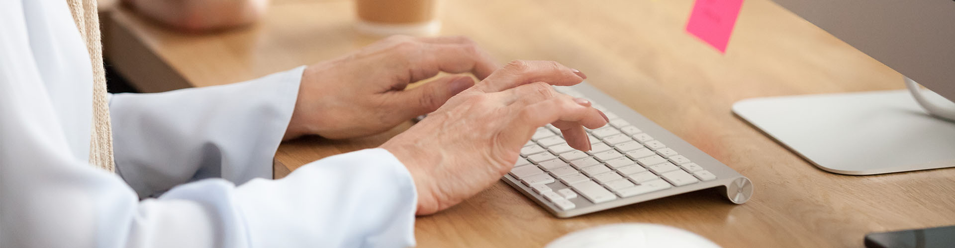 Business women Typing